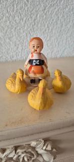 Celluloid Meisje met 5 Eendjes, Ophalen of Verzenden