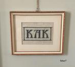 Kruissteek in lijst, Huis en Inrichting, Woonaccessoires | Tekstborden en Spreuken, Ophalen of Verzenden, Zo goed als nieuw