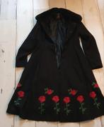 Hell Bunny mantel zwart met rozen maat M, Kleding | Dames, Jassen | Winter, Ophalen of Verzenden, Zo goed als nieuw, Zwart