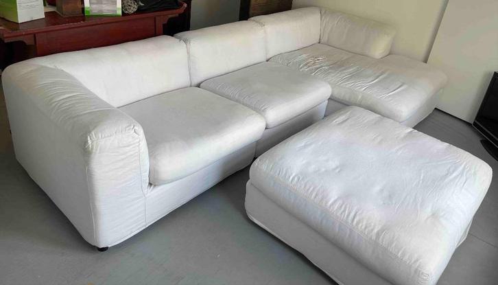 Gelderland bank met chaise longue – Jan des Bouvrie, Huis en Inrichting, Banken | Sofa's en Chaises Longues, Gebruikt, Vierpersoons of meer