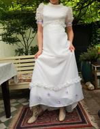 Vintage trouwjurk wedding dress bruidsjurk maat XS, Vintage, Ophalen of Verzenden, Wit, Zo goed als nieuw