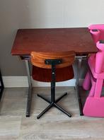 Vintage schooltafeltje met stoeltje, Ophalen of Verzenden, Gebruikt, Tafel(s) en Stoel(en)