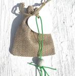 Jute zakje met gelukspoppetje golfbal,pepermunt,kaartje, Overige merken, Overige typen, Nieuw, Ophalen of Verzenden