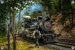 Tuinposter-Schuttingposter Stoomtrein 120x80 cm (bxh), Verzenden, Nieuw, Info@GoodSmiling.com, Good Smiling Fotoprint