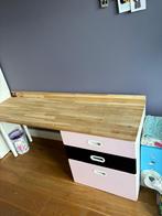 Kinderbureau met eiken blad en IKEA Stuva ladekast, Huis en Inrichting, Bureaus, Ophalen, Gebruikt, Bureau