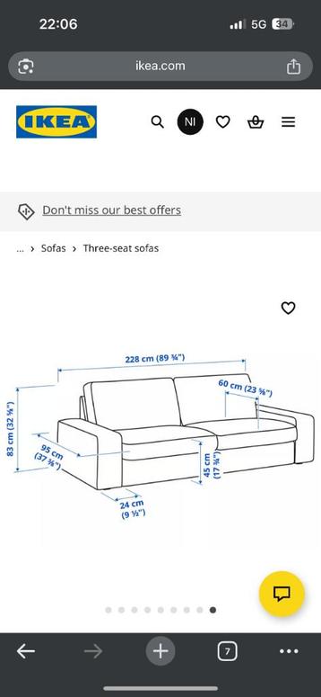 Kivik 3-seat sofa - afbeelding 3