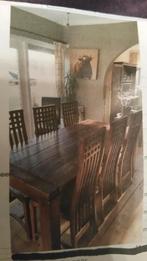 GRATIS; 4 MOOIE OOSTERSE HOUTEN EETKAMERSTOELEN, Huis en Inrichting, Stoelen, Ophalen, Gebruikt, Bruin