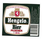 Bieretiket  Hengelo Bier Pilsener  thte 84-85-86, Verzamelen, Biermerken, Ophalen of Verzenden, Nieuw, Overige typen, Overige merken