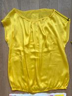 Marccain gele mouwloze top met ristjes ca N4 maat 40, Maat 38/40 (M), Geel, Ophalen of Verzenden, Zonder mouw