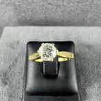 Gouden Ring | 18k* | 3,1g | solitair 0,50crt | 16,5 | 375481, Sieraden, Tassen en Uiterlijk, Ophalen of Verzenden, Kleiner dan 17