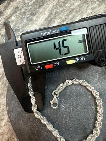 925 Zilveren Rope armband beschikbaar voor biedingen