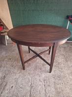 Leuke ovale tafel met stevig onderstel art deco jaren 30, Ophalen, Gebruikt, Ovaal, Overige houtsoorten