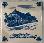 Overijsselse Hallenhuisboerderij tegel 11x11cm Delfst blauw, Ophalen of Verzenden