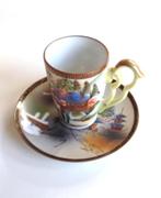 Vintage brocante Chinese kop en schotel, Antiek en Kunst, Ophalen of Verzenden