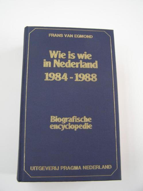 Wie is wie in Nederland 1984-1988, Boeken, Politiek en Maatschappij, Zo goed als nieuw, Maatschappij en Samenleving, Nederland