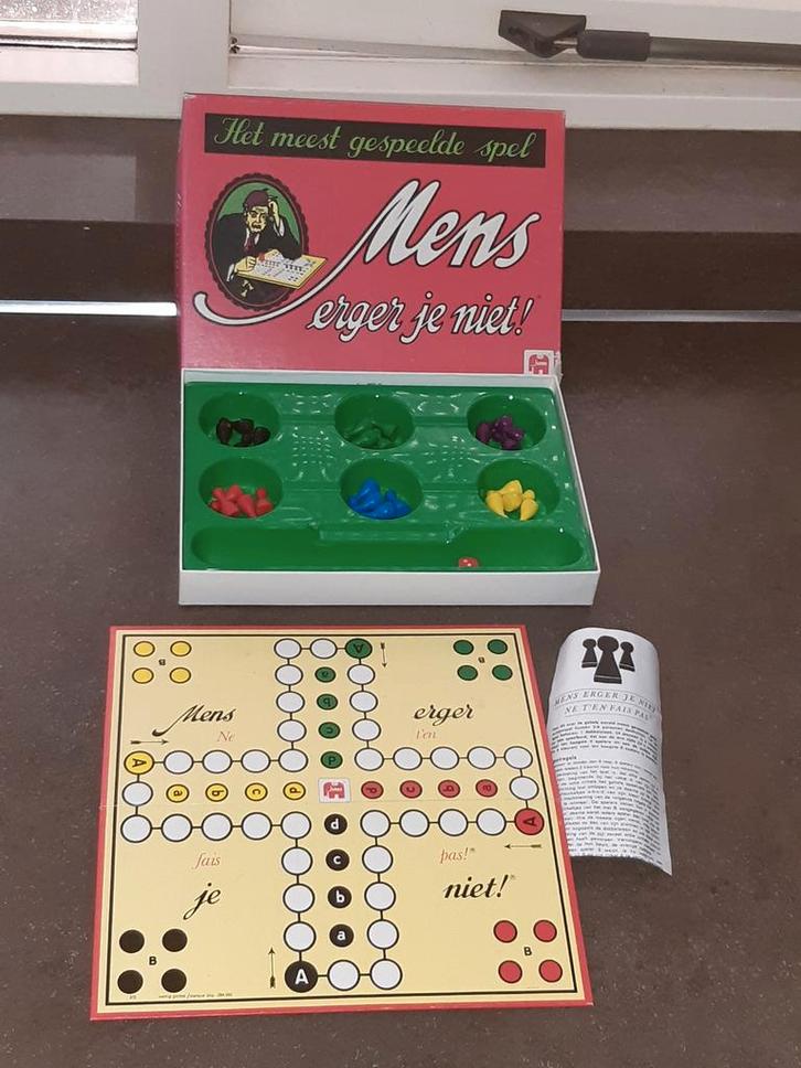 Mens erger je niet klein 1976, Hobby en Vrije tijd, Gezelschapsspellen | Bordspellen, Zo goed als nieuw, Ophalen of Verzenden