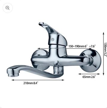 Nieuwe Badkamer Wandkraan met Lange Uitloop beschikbaar voor biedingen