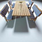 Picknicktafel picknick houtmaatwerk, Tuin en Terras, Ophalen, Zo goed als nieuw, Rechthoekig