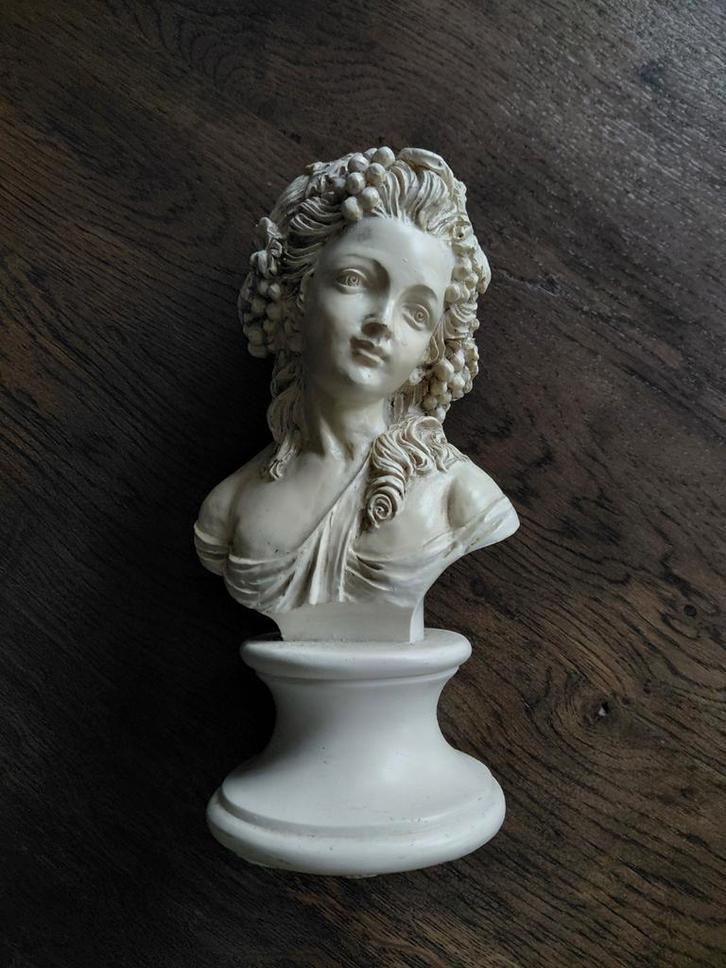 Mooi brocante borstbeeldje - ca. 20 cm hoog, Verzamelen, Beelden en Beeldjes, Zo goed als nieuw, Mens, Ophalen