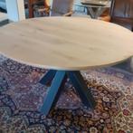 Massief eiken ronde tafel verjongde rand 130 rond.NIEUW., Ophalen, Nieuw, Vijf personen of meer, 100 tot 150 cm