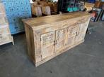 Uniek Nieuw Dressoir IBiza/Boho met de hand uitgesneden, Huis en Inrichting, Kasten | Dressoirs, Ophalen, Met deur(en), Ibiza/Boho/Botanisch