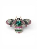 Broche insect strass, Sieraden, Tassen en Uiterlijk, Broches, Overige materialen, 4 tot 7 cm, Overige kleuren, Nieuw