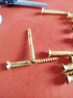 25-50st Messing houtschroeven verz kop boorgat 5 x 50mm bouw, N, Verzenden, Nieuw, N