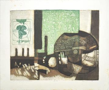 Ets Lucas van der Pol, "voor koningin en vaderland", 1977 beschikbaar voor biedingen