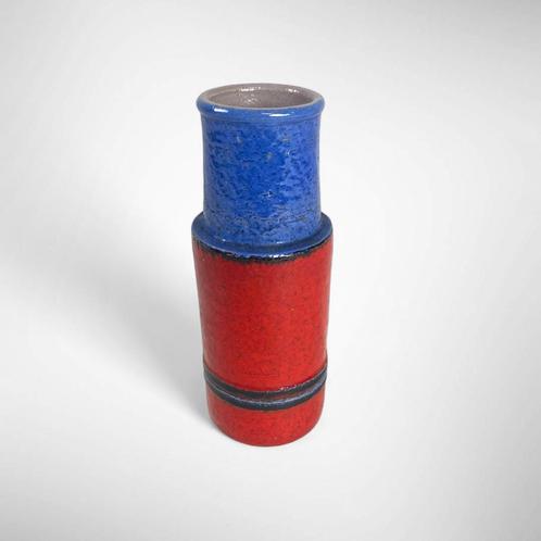 Deense vaas, keramiek, Ernst Faxe, Huis en Inrichting, Woonaccessoires | Vazen, Gebruikt, Rood, Minder dan 50 cm, Aardewerk of Porselein