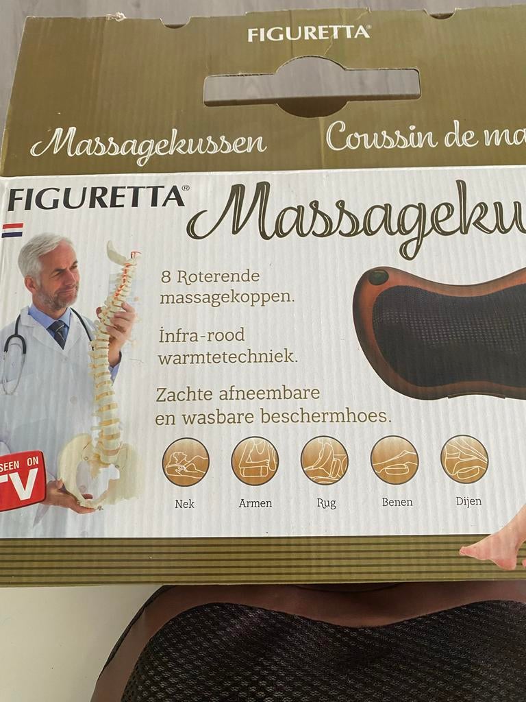 Figuretta Massagekussen - Ontspanning voor Nek, Rug en Meer!, Ophalen of Verzenden, Zo goed als nieuw, Massagestoel of Kussen