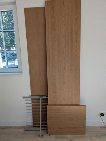 Pax kast 236x75 met 4 glas lades en spiegel deuren