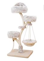 Krabpaal beige/ creme wit natuur met 4 slaapplekjes., Ophalen of Verzenden, Nieuw, Krabpaal