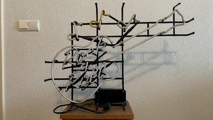 Vintage neonlamp “Rock & Roll” - Lees advertentie goed!, Verzamelen, Merken en Reclamevoorwerpen, Gebruikt, Lichtbak of (neon) lamp