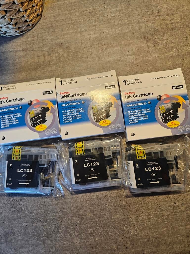 Nieuwe inktcartridges voor printer - LC123, Ophalen of Verzenden, Nieuw, Cartridge, ProPart