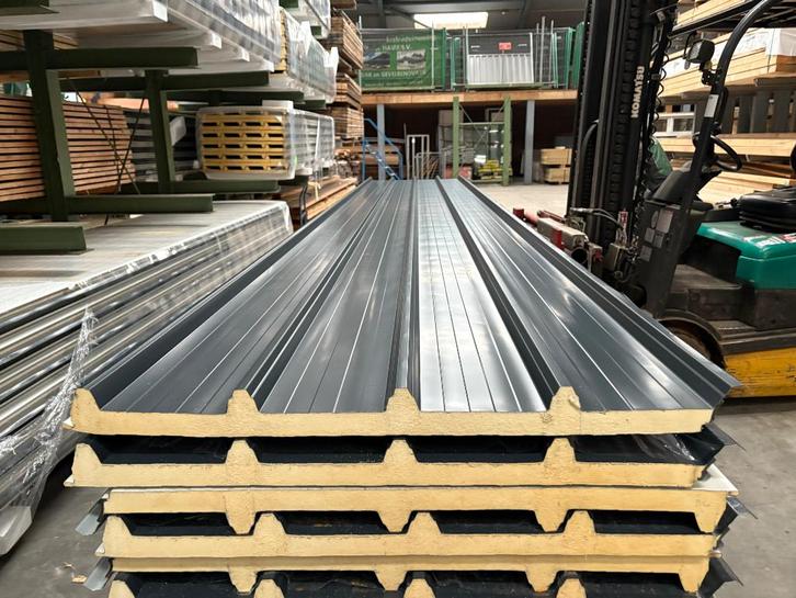 Sandwichpanelen 40 mm  Antraciet 7016 / Wit – 400/500/600 cm, Doe-het-zelf en Verbouw, Platen en Panelen, Nieuw, Overige materialen