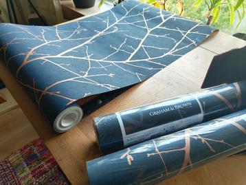 Graham & Brown behang boreas midnight 3 rollen beschikbaar voor biedingen