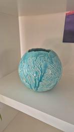 Creatieve bol decoratie / vaas, Ophalen, Gebruikt, Blauw, Aardewerk of Porselein