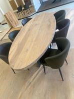 Ovale eikenhouten tafel met Matrix-poot - Uitverkoop!, Huis en Inrichting, Tafels | Eettafels, Ophalen, 100 tot 150 cm, Eikenhout