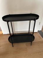 Zwarte bijzettafel, Huis en Inrichting, Tafels | Bijzettafels, Ophalen, Minder dan 45 cm, Minder dan 55 cm, Gebruikt