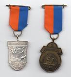 2 Medaille Lelystad Zuigerplastocht, Ophalen of Verzenden, Overige materialen, Nederland
