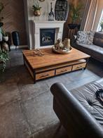 Salontafel Mangohout met 6 Laden, Huis en Inrichting, Tafels | Salontafels, Ophalen, Gebruikt, 50 tot 100 cm, 150 tot 200 cm