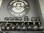 Gietijzeren zwarte kettlebells sets 8, 10, 12  en 16 kilo, Sport en Fitness, Gebruikt, Ophalen of Verzenden, Kettlebell