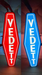 Vedett bier lichtbak reclame uithangbord rood blauw, Ophalen of Verzenden, Zo goed als nieuw, Lichtbak of (neon) lamp