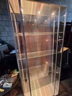 Luxe glazen vitrinekast met ledverlichting, Ophalen, 50 tot 100 cm, Zo goed als nieuw, 150 tot 200 cm
