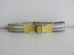 Vintage Pastelkleurige brede riem maat 75 cm, Kleding | Dames, Riemen en Ceinturen, Overige kleuren, 5 cm of meer, Minder dan 80 cm