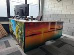 Buro met print, Huis en Inrichting, Ophalen, Zo goed als nieuw
