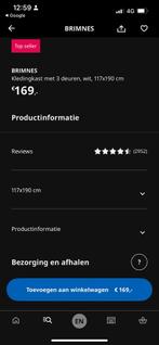 Ikea Brimnes Kast - Mist Scharnierschroeven, Overige materialen, Gebruikt, 100 tot 150 cm, Ophalen of Verzenden