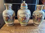 3 Vintage Chinese porseleinen kunstkeramieke vazen, Ophalen of Verzenden