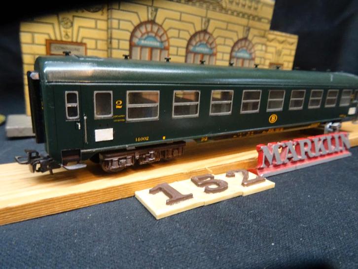 152=Marklin 4069-5 rijtuig van de Belgische spoorwegen.291, Hobby en Vrije tijd, Modeltreinen | H0, Gebruikt, Wagon, Wisselstroom