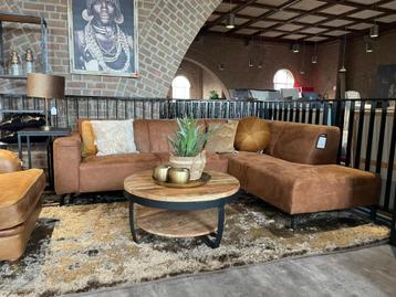 Hoekbank Mustang eco leder cognac uit voorraad beschikbaar voor biedingen